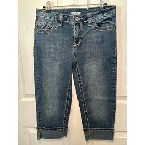 Cato Denim Low-Rise Jean Crop Capri Pants Womens 4 Stretch Pedal Pusher‎ Y2K